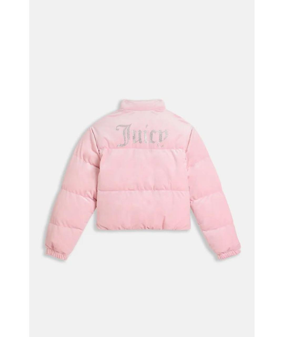 JUICY COUTURE Розовая велюровая куртка, фото 2