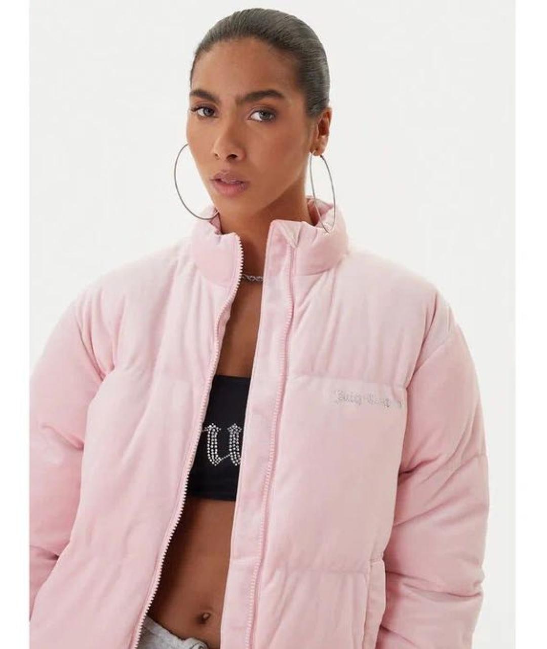 JUICY COUTURE Розовая велюровая куртка, фото 4