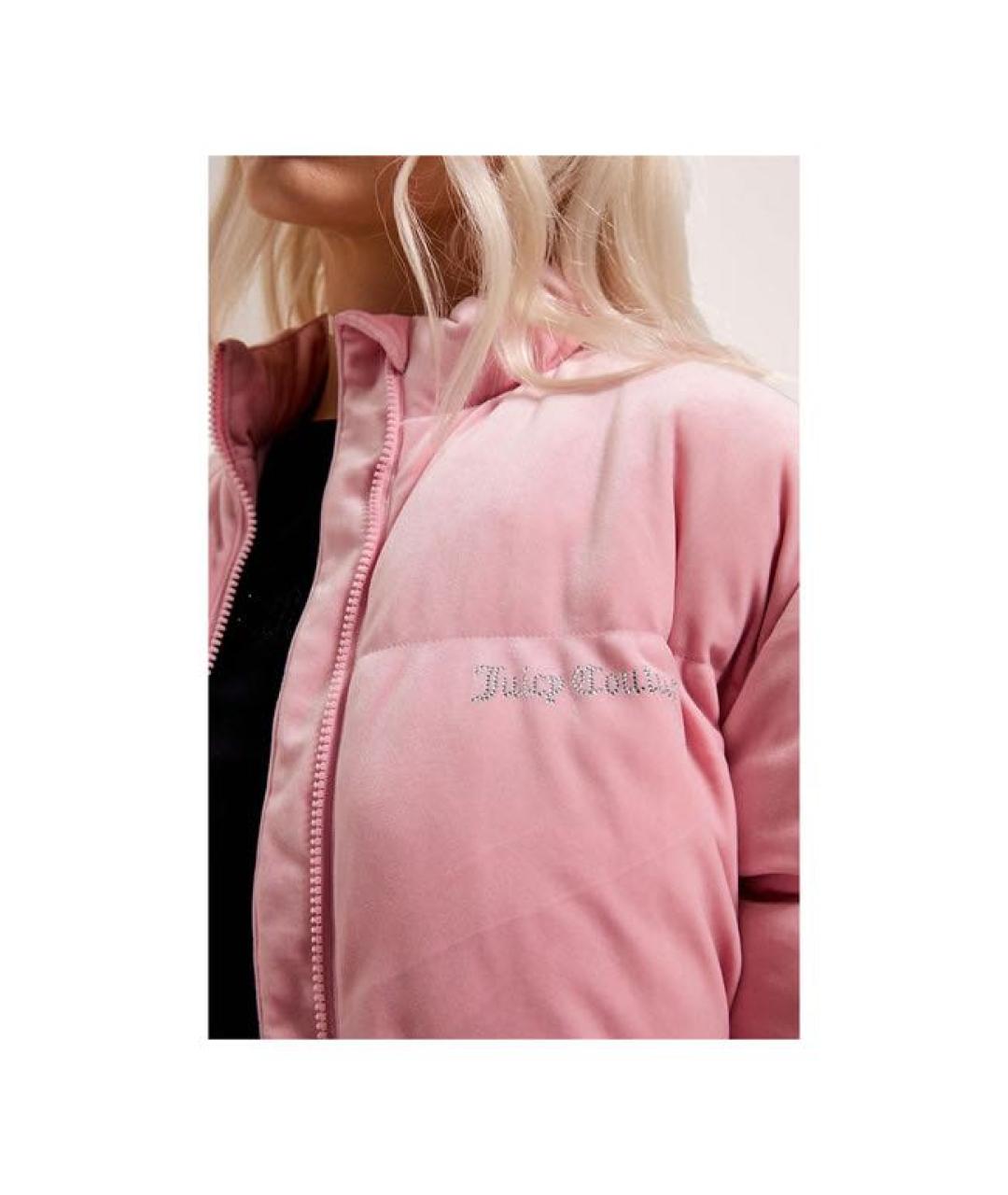 JUICY COUTURE Розовая велюровая куртка, фото 6