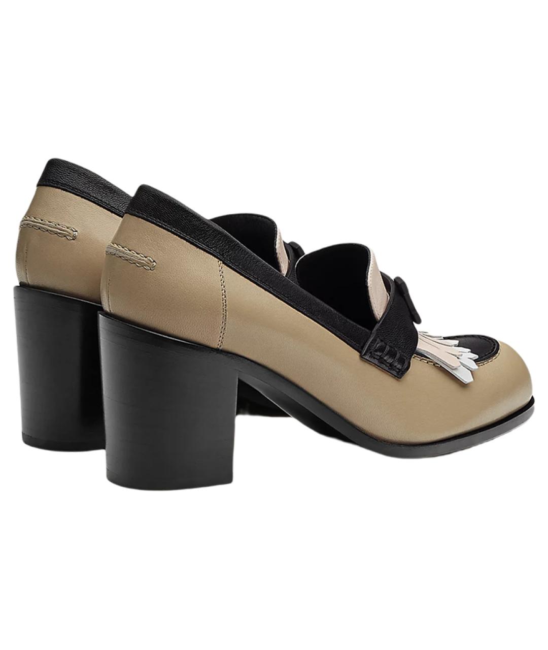 HERMES Серые кожаные туфли, фото 4