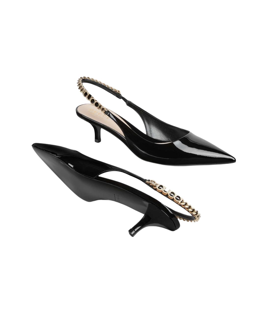 GUCCI Черные кожаные туфли, фото 5