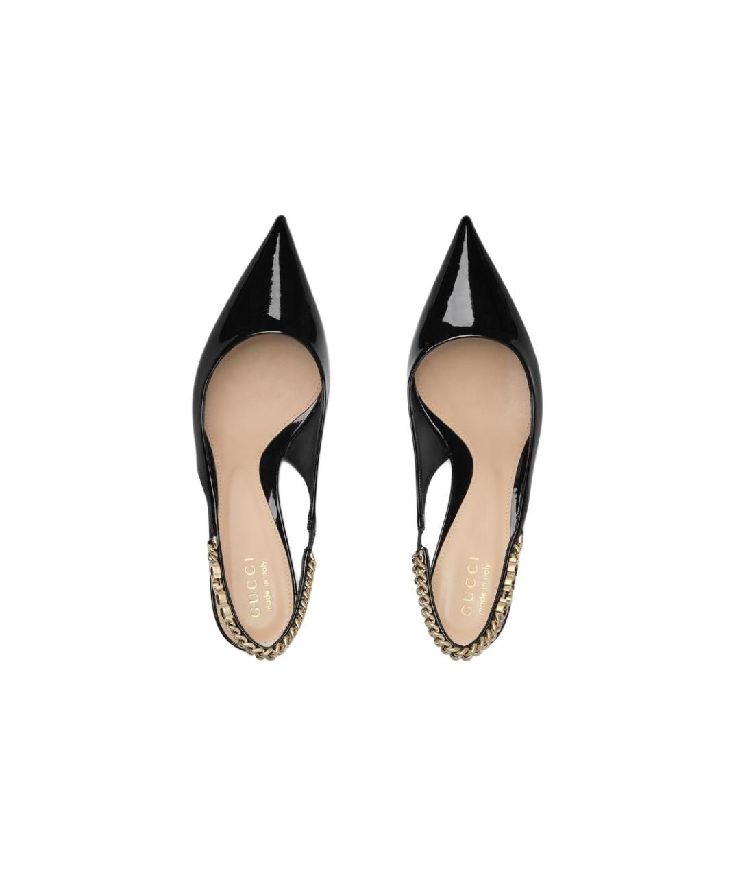 GUCCI Черные кожаные туфли, фото 3