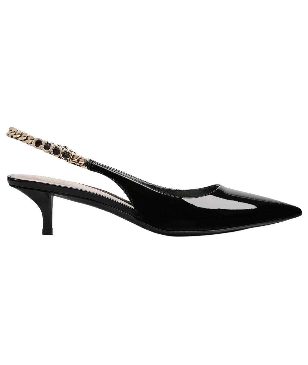 GUCCI Черные кожаные туфли, фото 1