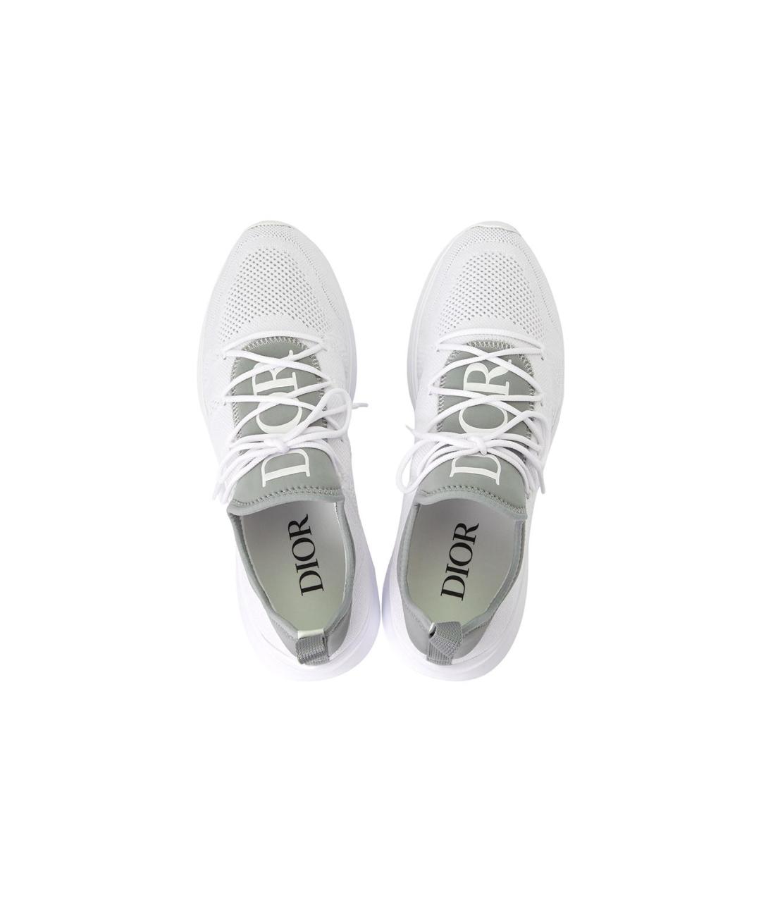 CHRISTIAN DIOR Белые текстильные низкие кроссовки / кеды, фото 4
