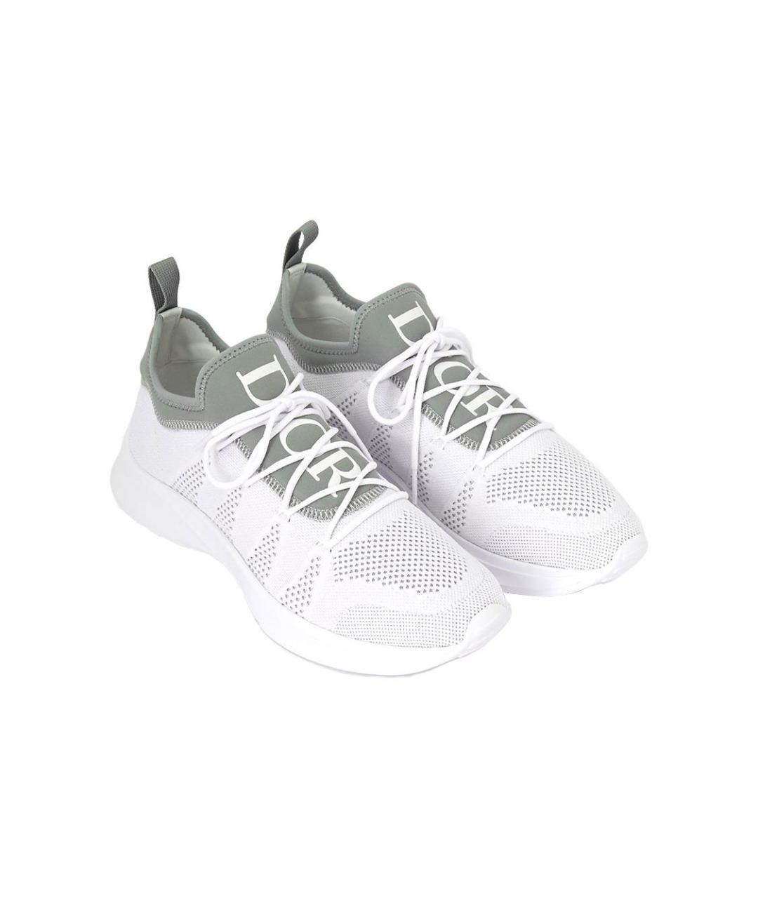 CHRISTIAN DIOR Белые текстильные низкие кроссовки / кеды, фото 3