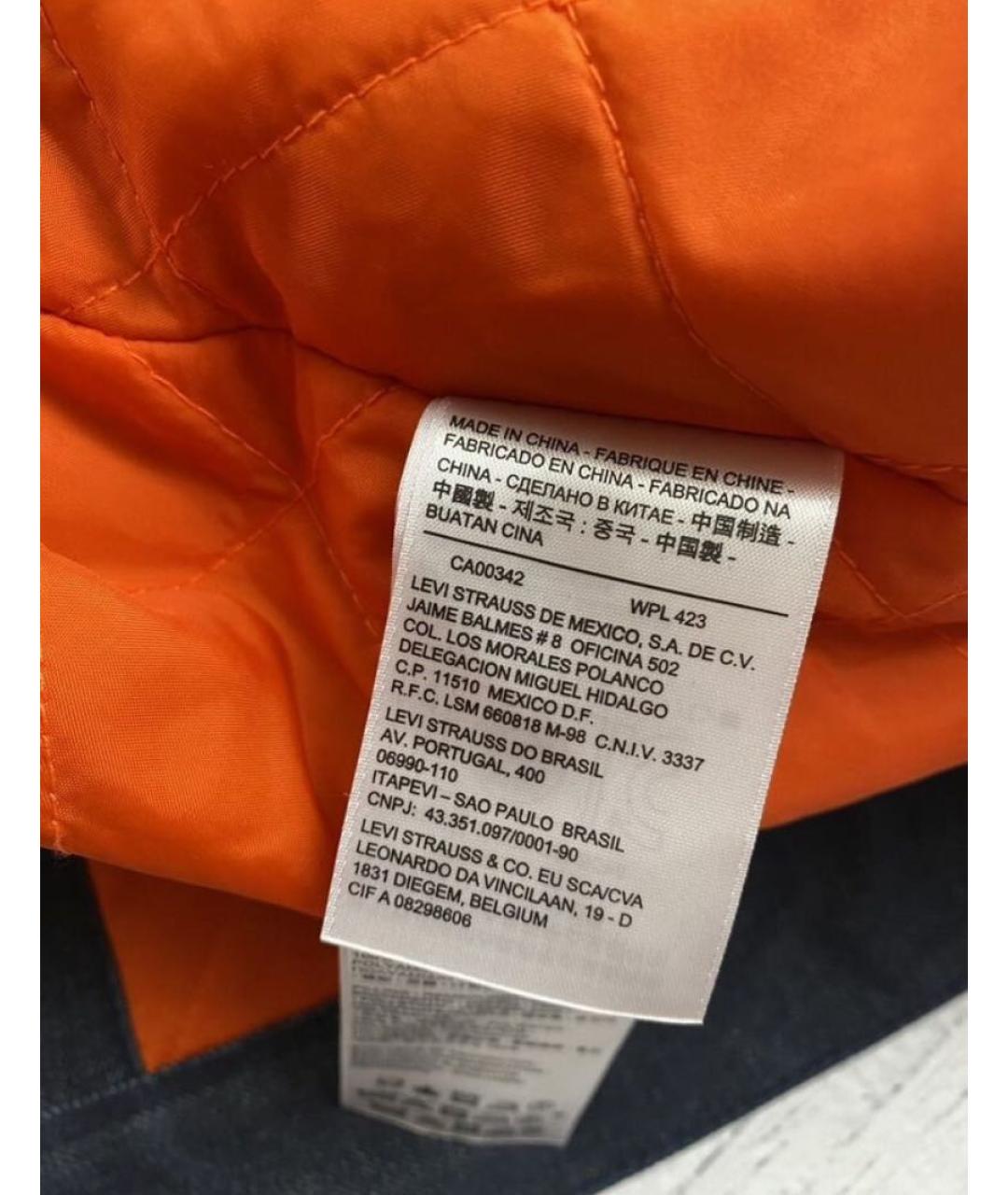 LEVI'S Темно-синяя хлопковая куртка, фото 6