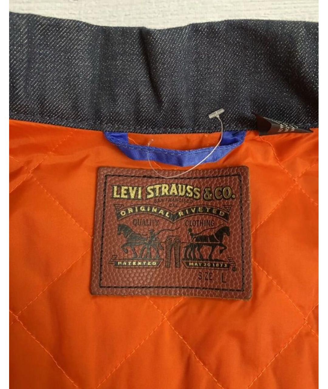 LEVI'S Темно-синяя хлопковая куртка, фото 4
