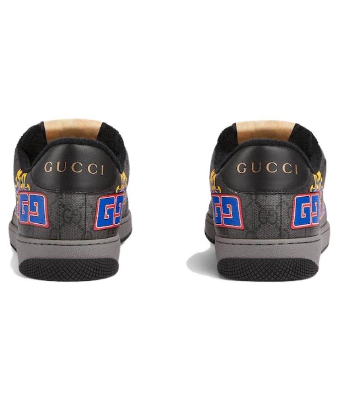 GUCCI Серые низкие кроссовки / кеды, фото 5