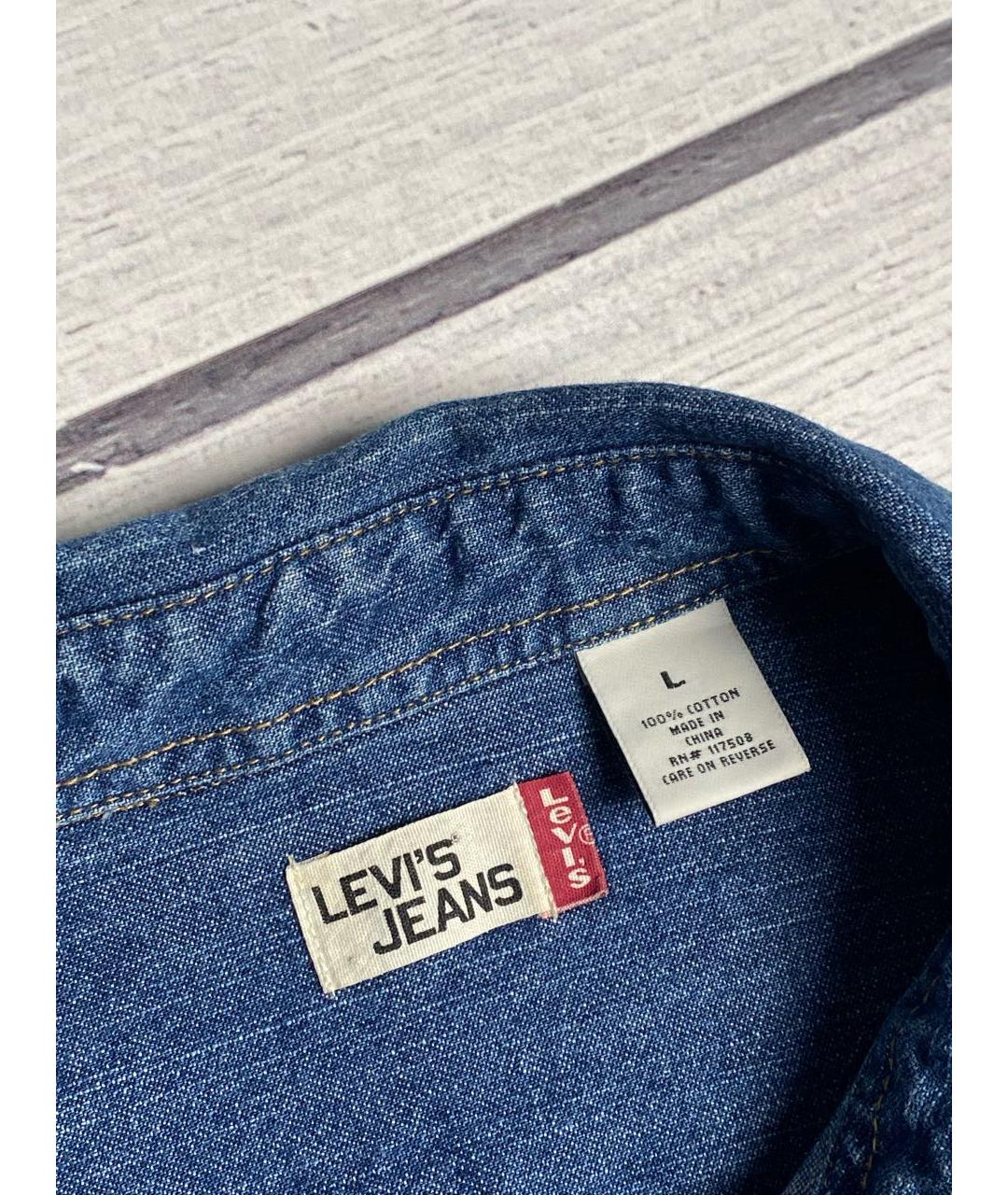 LEVI'S Синяя хлопковая кэжуал рубашка, фото 5