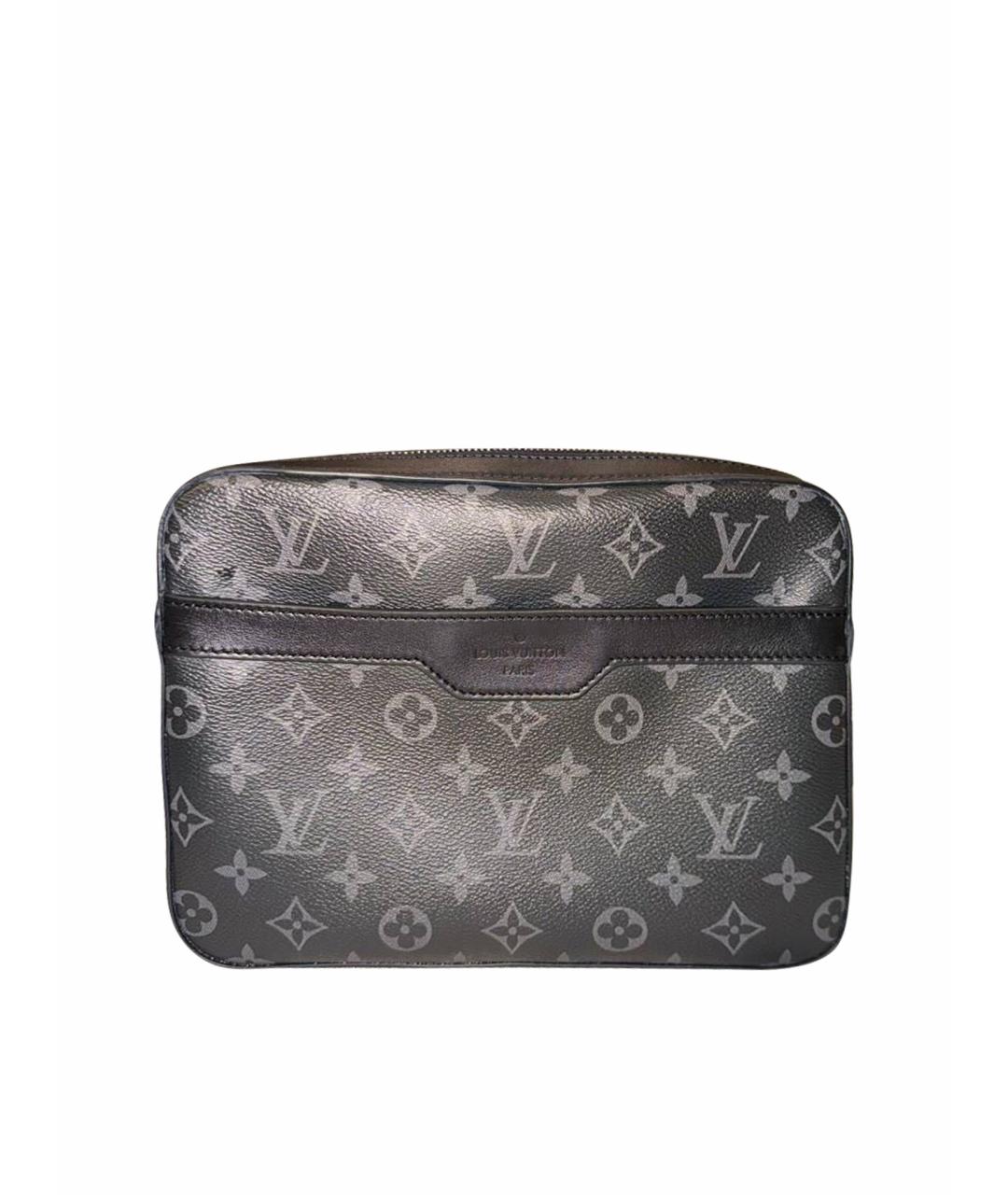 LOUIS VUITTON Черная кожаная сумка на плечо, фото 1