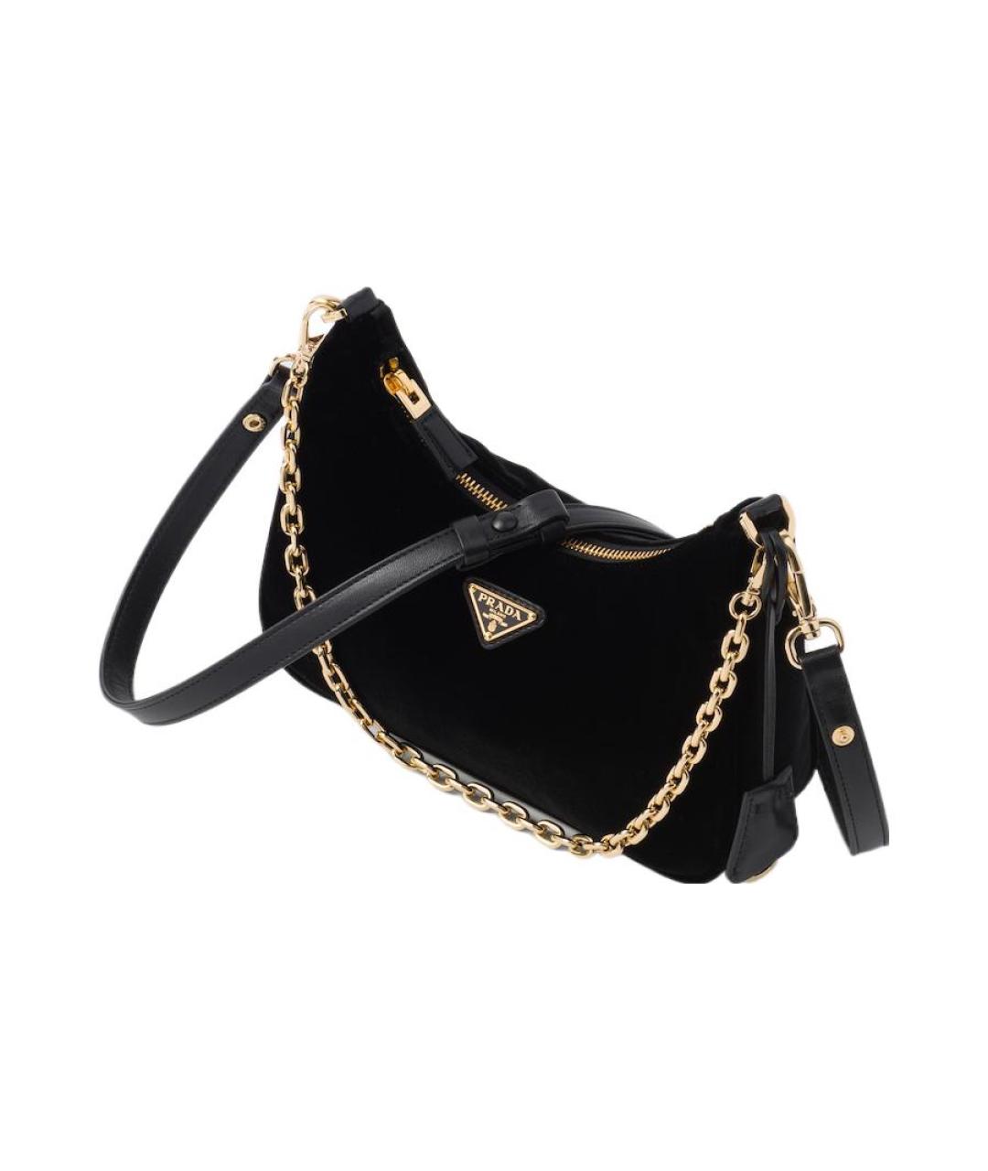 PRADA Черная кожаная сумка через плечо, фото 3