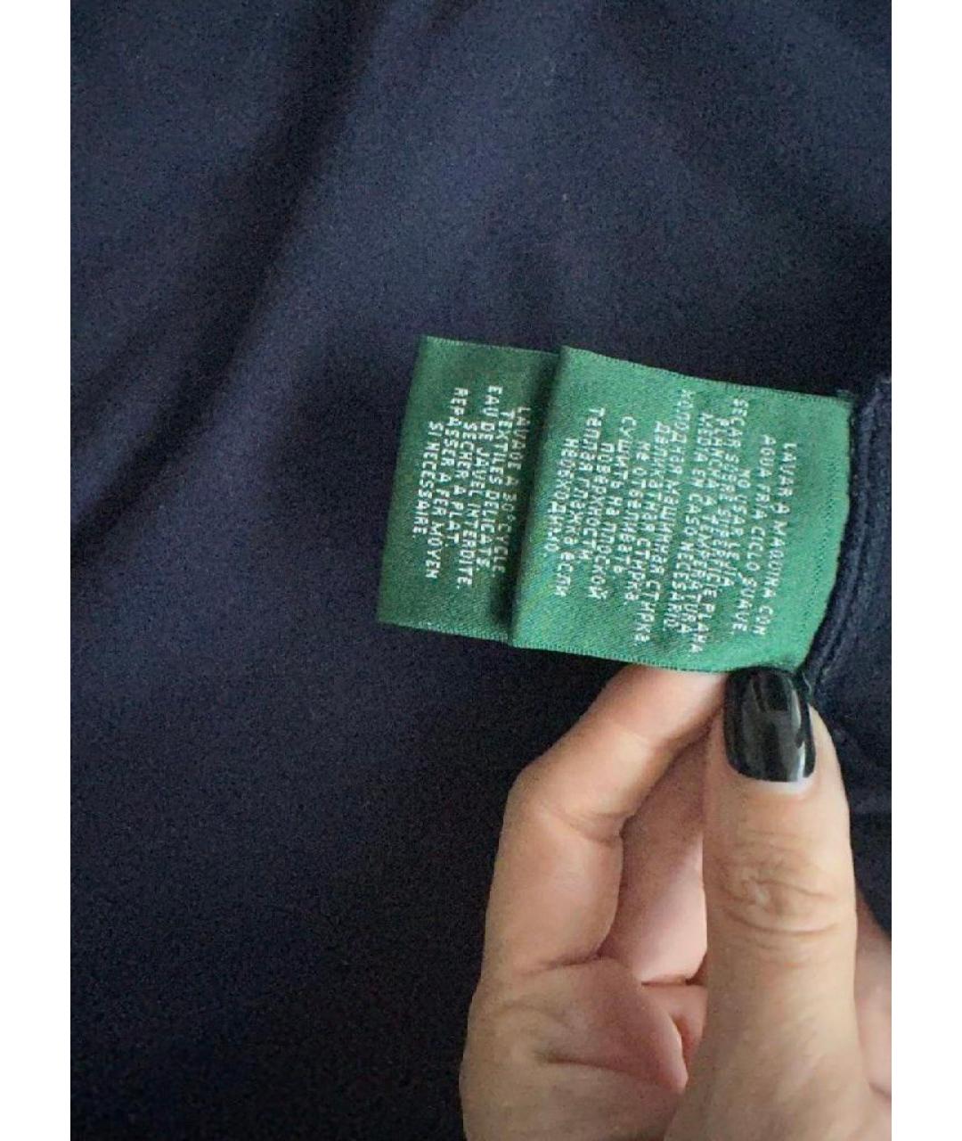 RALPH LAUREN Темно-синяя вискозная майка, фото 4