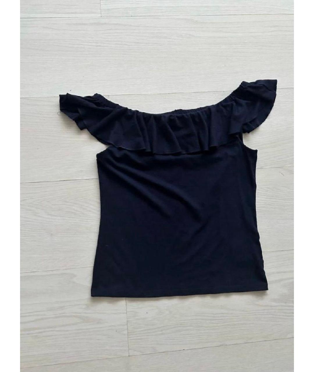 RALPH LAUREN Темно-синяя вискозная майка, фото 3