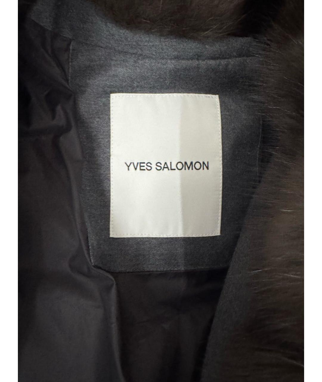 YVES SALOMON Антрацитовый кашемировый пуховик, фото 3