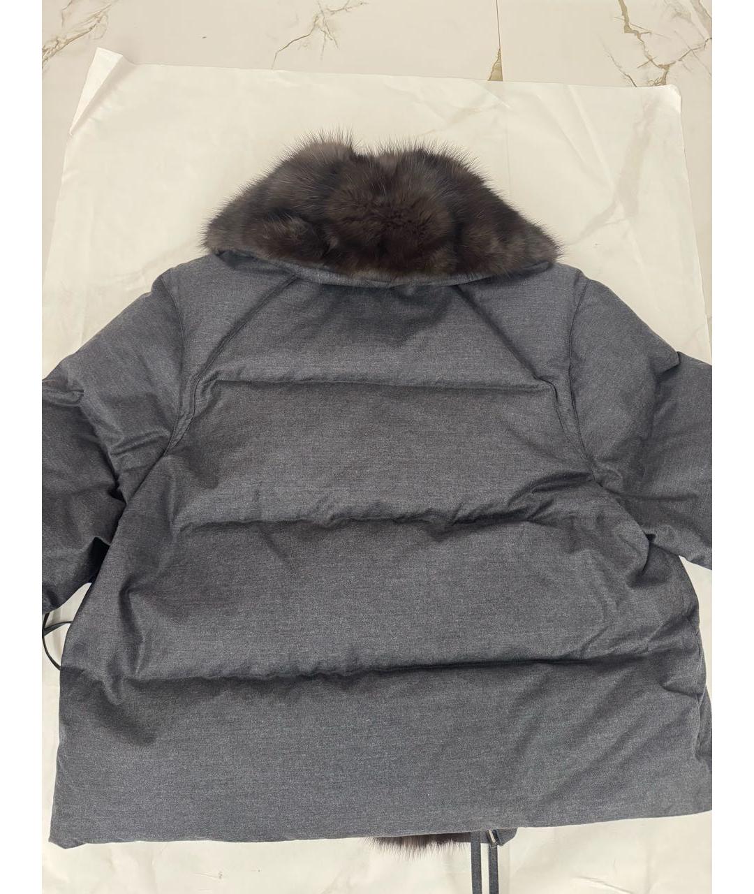 YVES SALOMON Антрацитовый кашемировый пуховик, фото 2