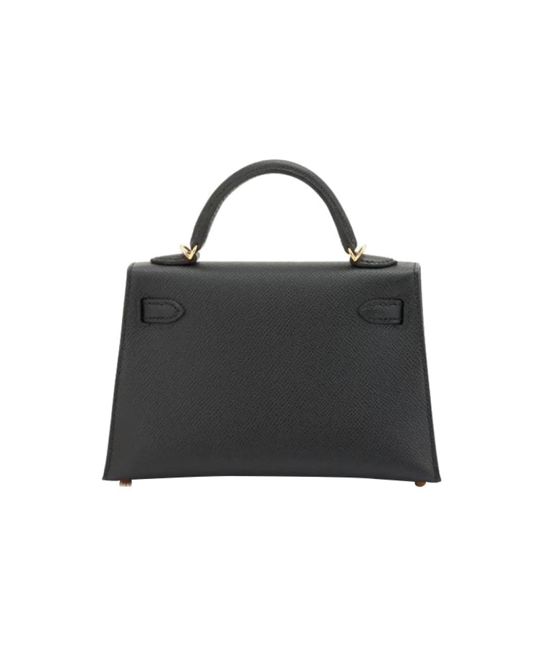 HERMES Черная кожаная сумка через плечо, фото 5