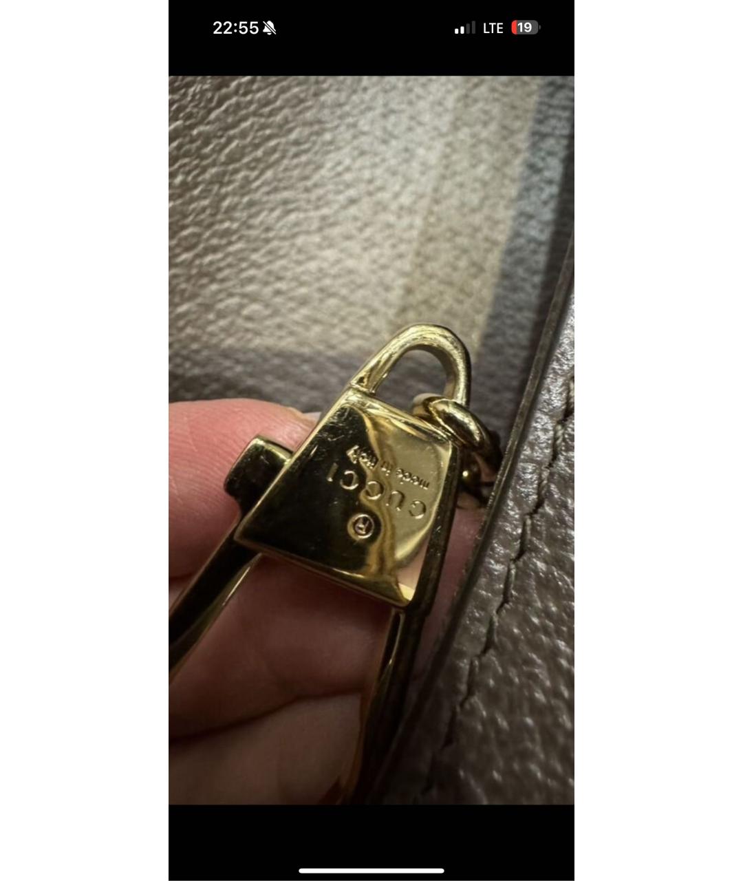 GUCCI Коричневая кожаная сумка через плечо, фото 5