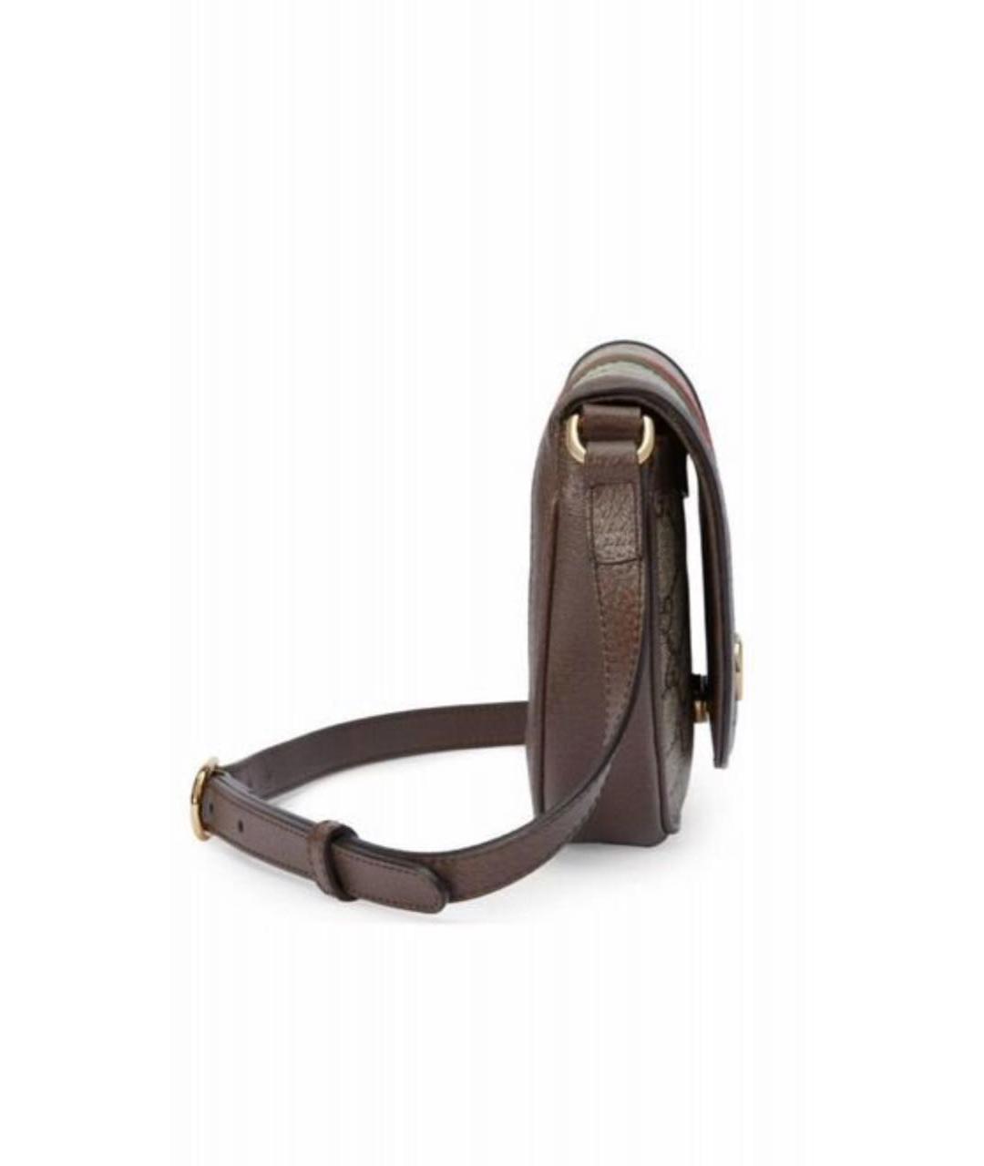 GUCCI Коричневая кожаная сумка через плечо, фото 2