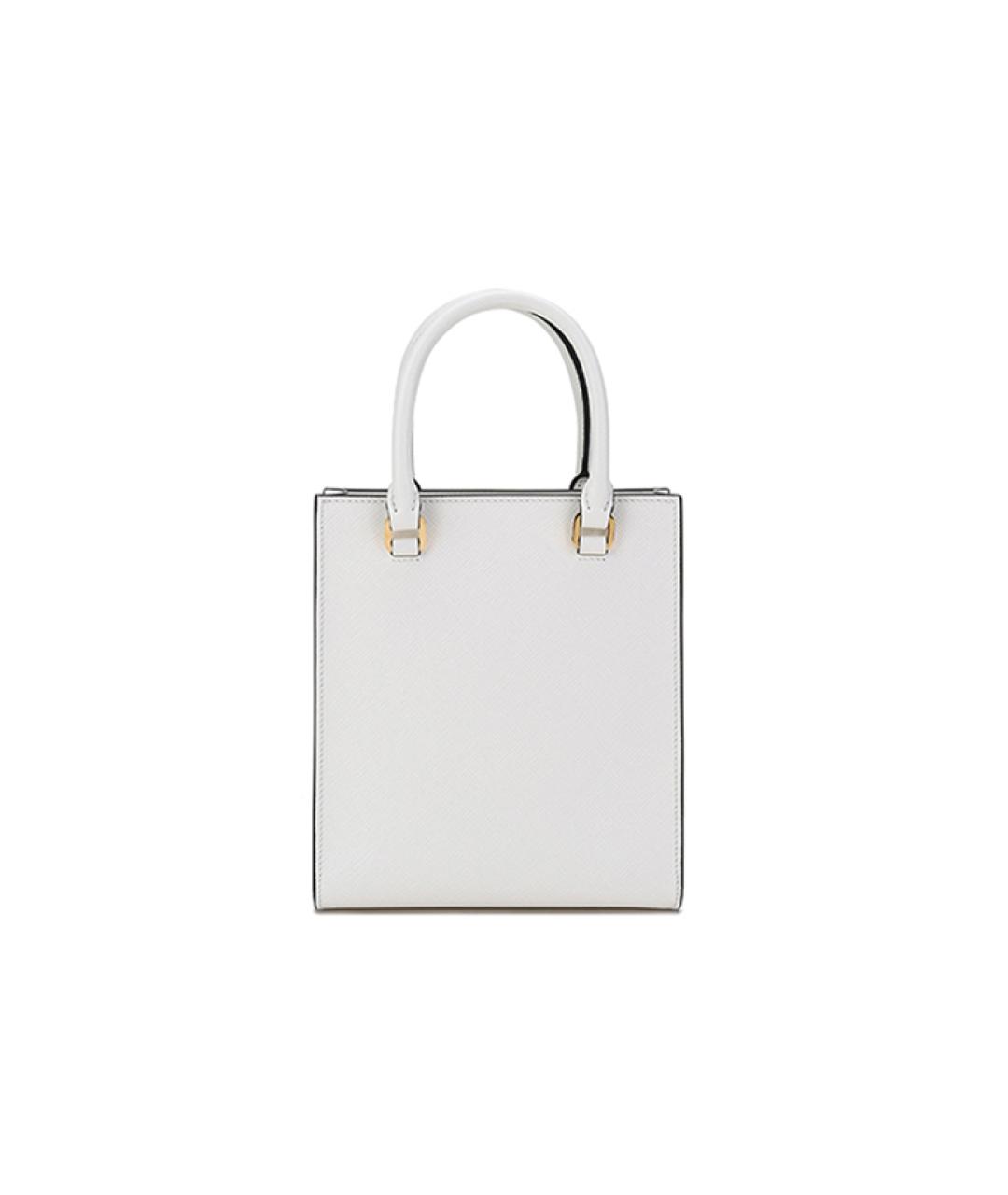 PRADA Белая кожаная сумка через плечо, фото 4