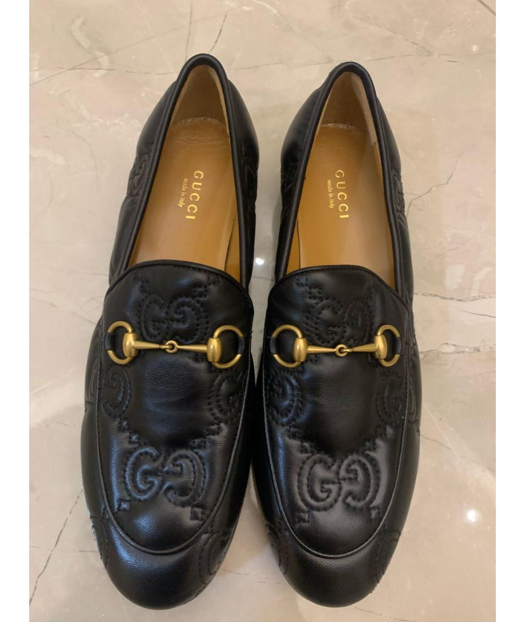 GUCCI Черные кожаные лоферы, фото 3