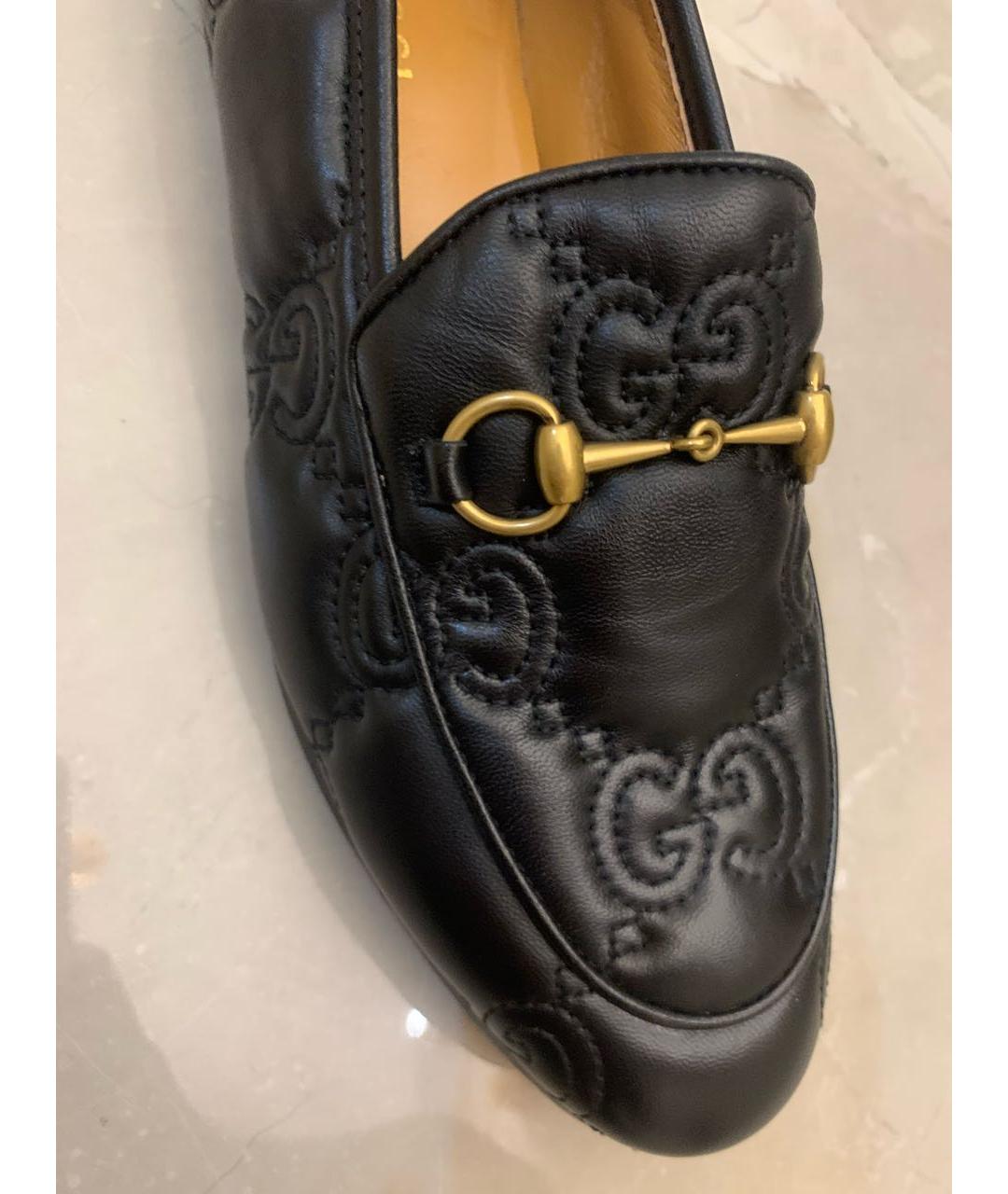 GUCCI Черные кожаные лоферы, фото 5