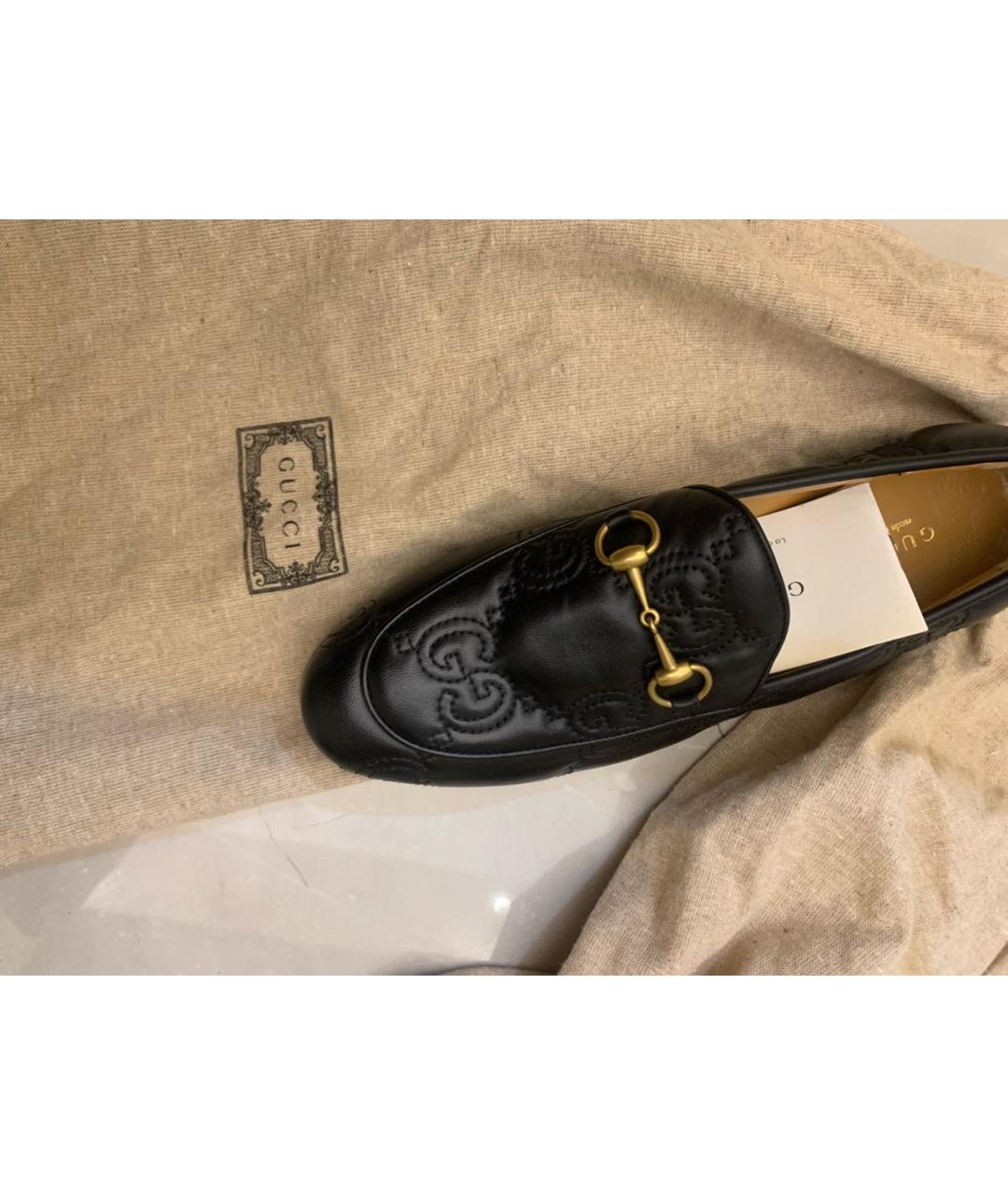 GUCCI Черные кожаные лоферы, фото 6