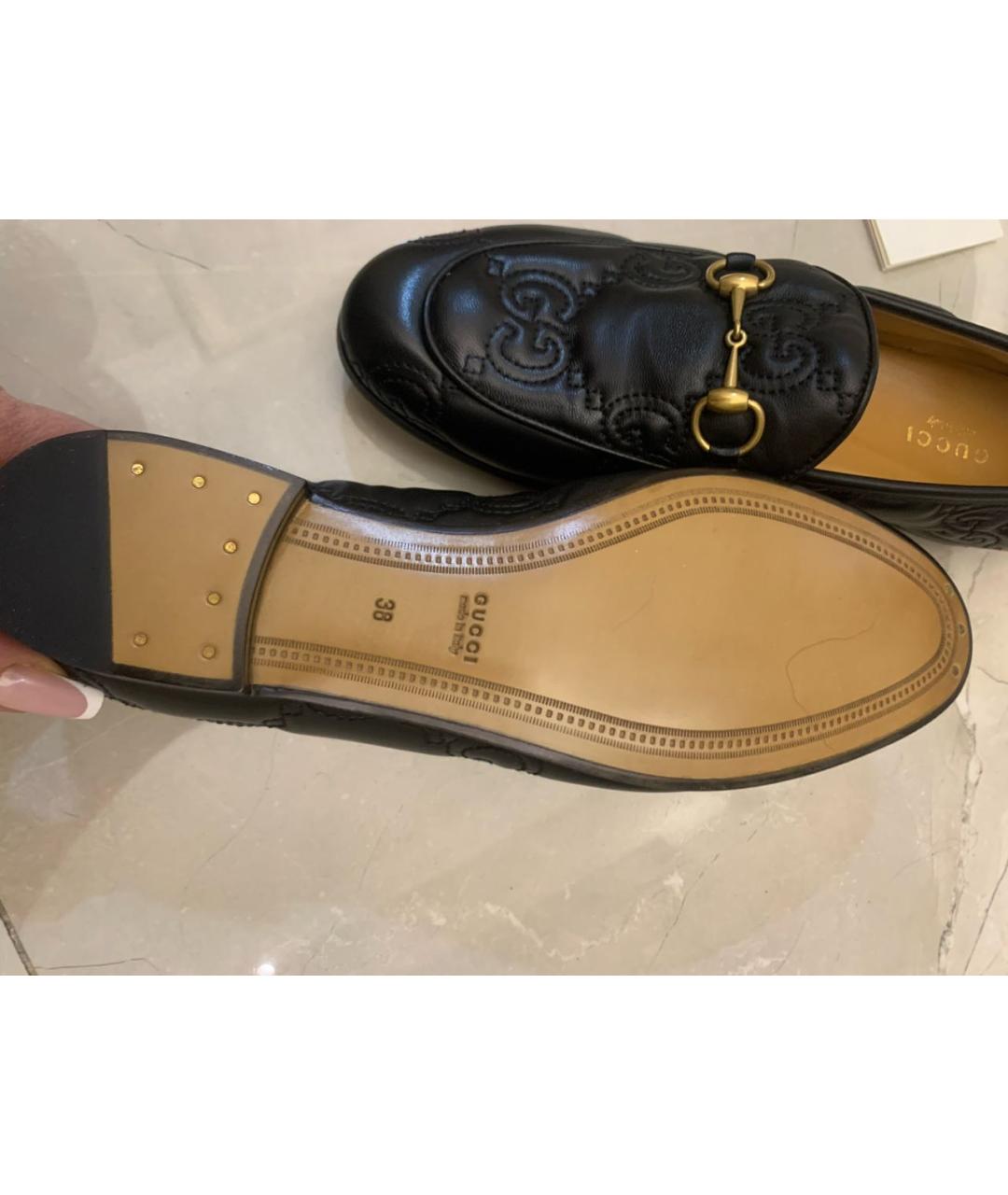 GUCCI Черные кожаные лоферы, фото 7