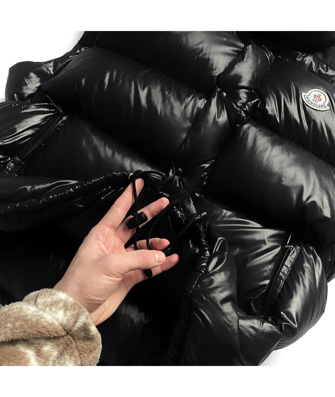 MONCLER GRENOBLE Черный полиамидовый пуховик, фото 6