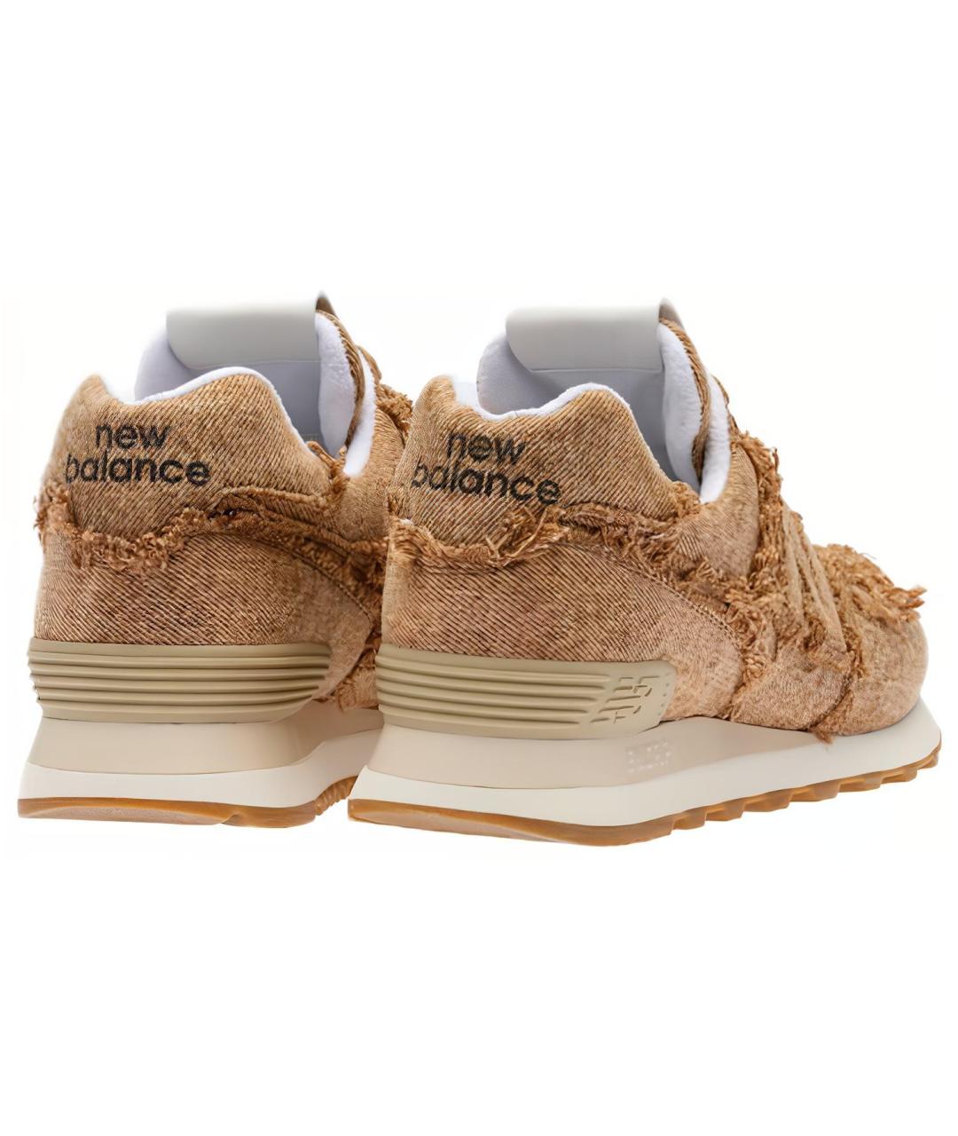 MIU MIU Бежевые текстильные кроссовки, фото 4