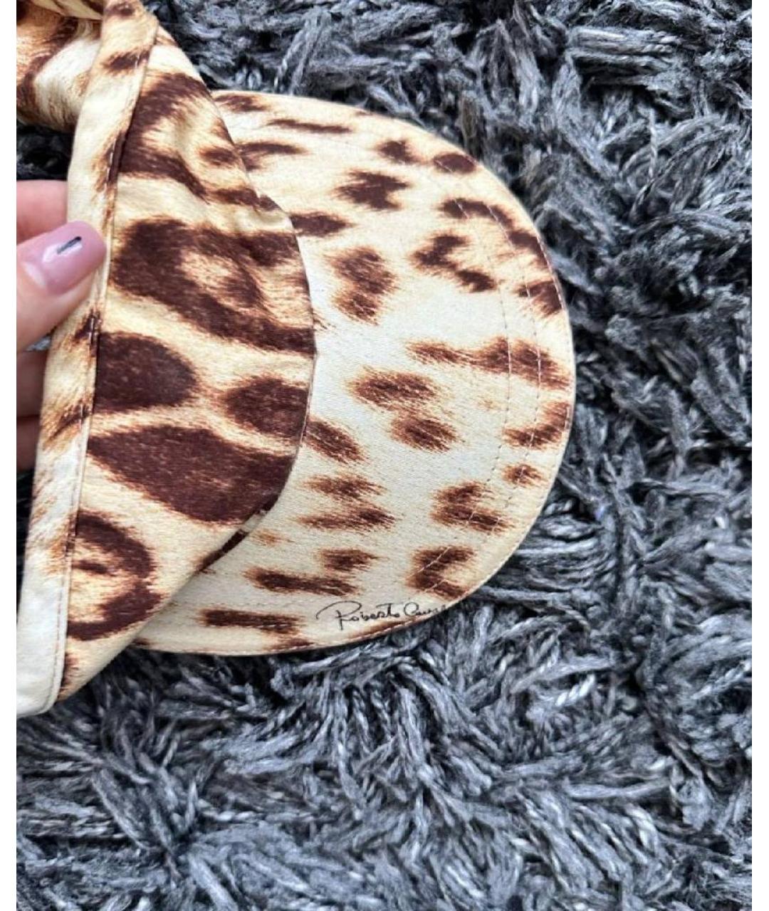 ROBERTO CAVALLI Бежевая кепка, фото 3