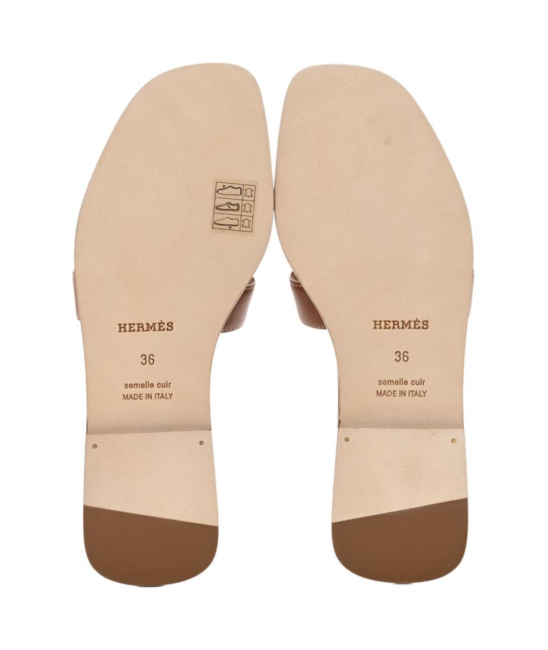 HERMES Кожаные сандалии, фото 4