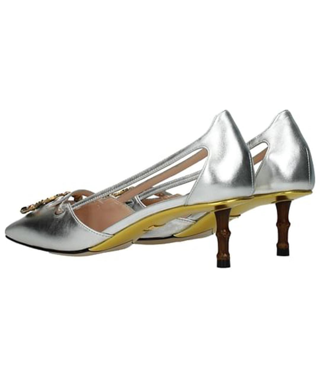 GUCCI Серебряные туфли, фото 3