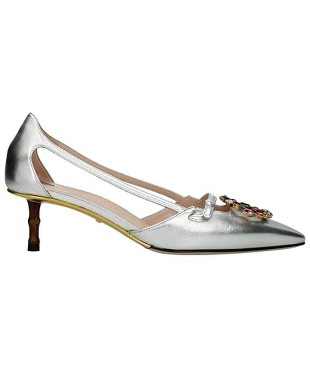 GUCCI Серебряные туфли, фото 1