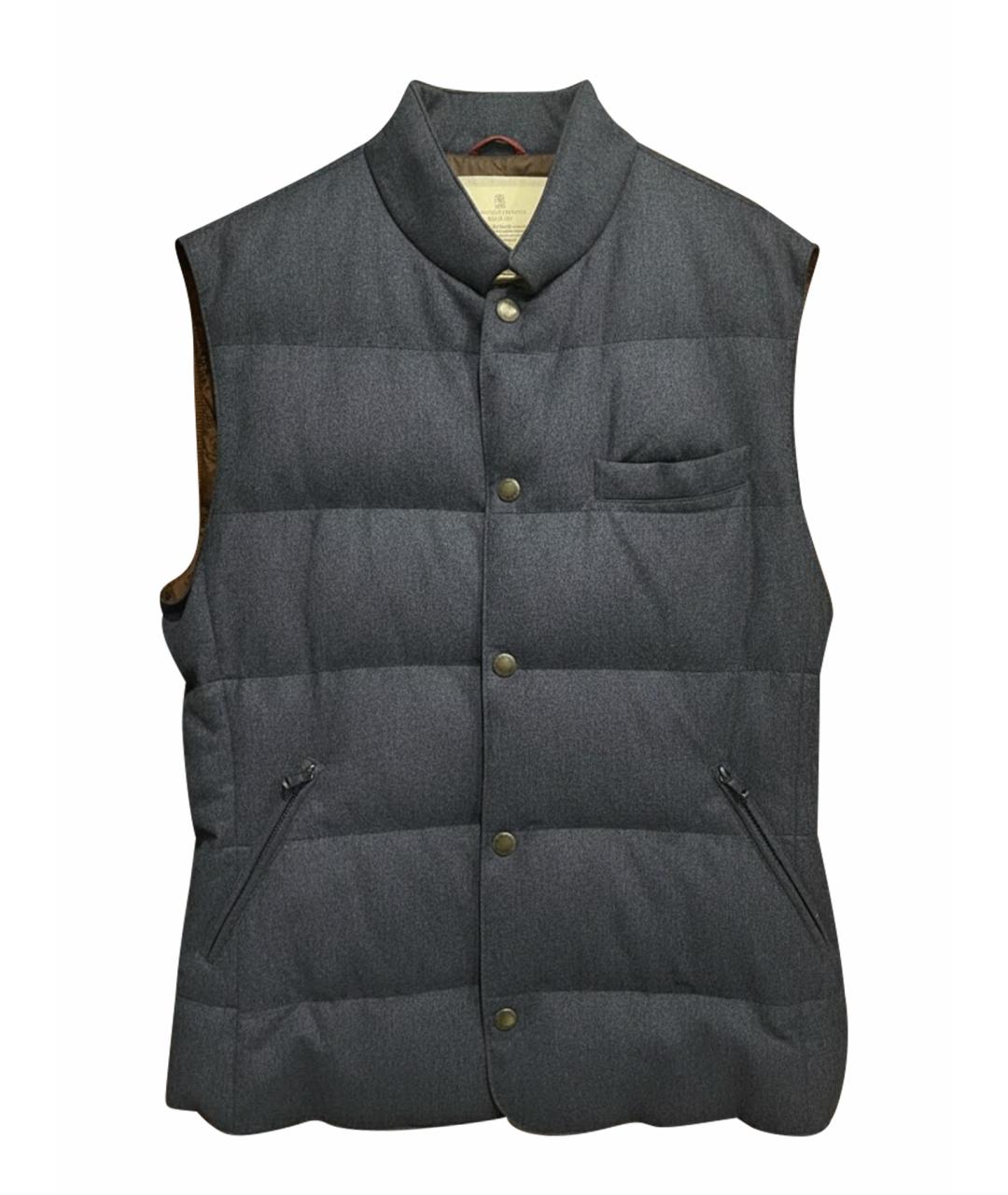 BRUNELLO CUCINELLI Темно-синий кашемировый жилет, фото 1