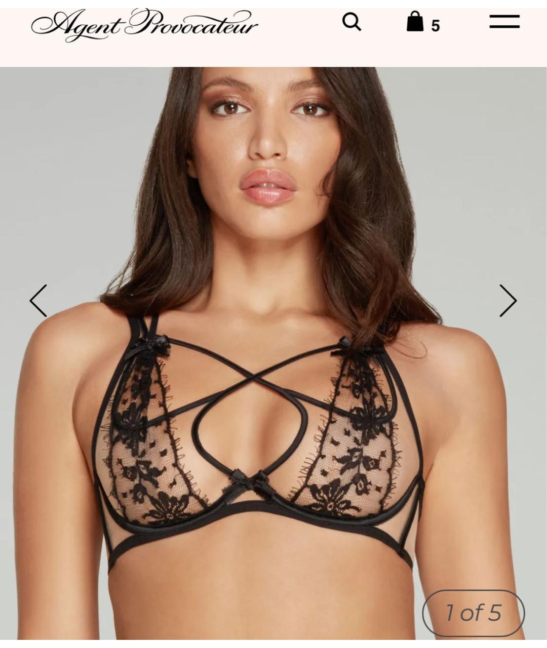 AGENT PROVOCATEUR Черный бюстгалтеры, фото 3