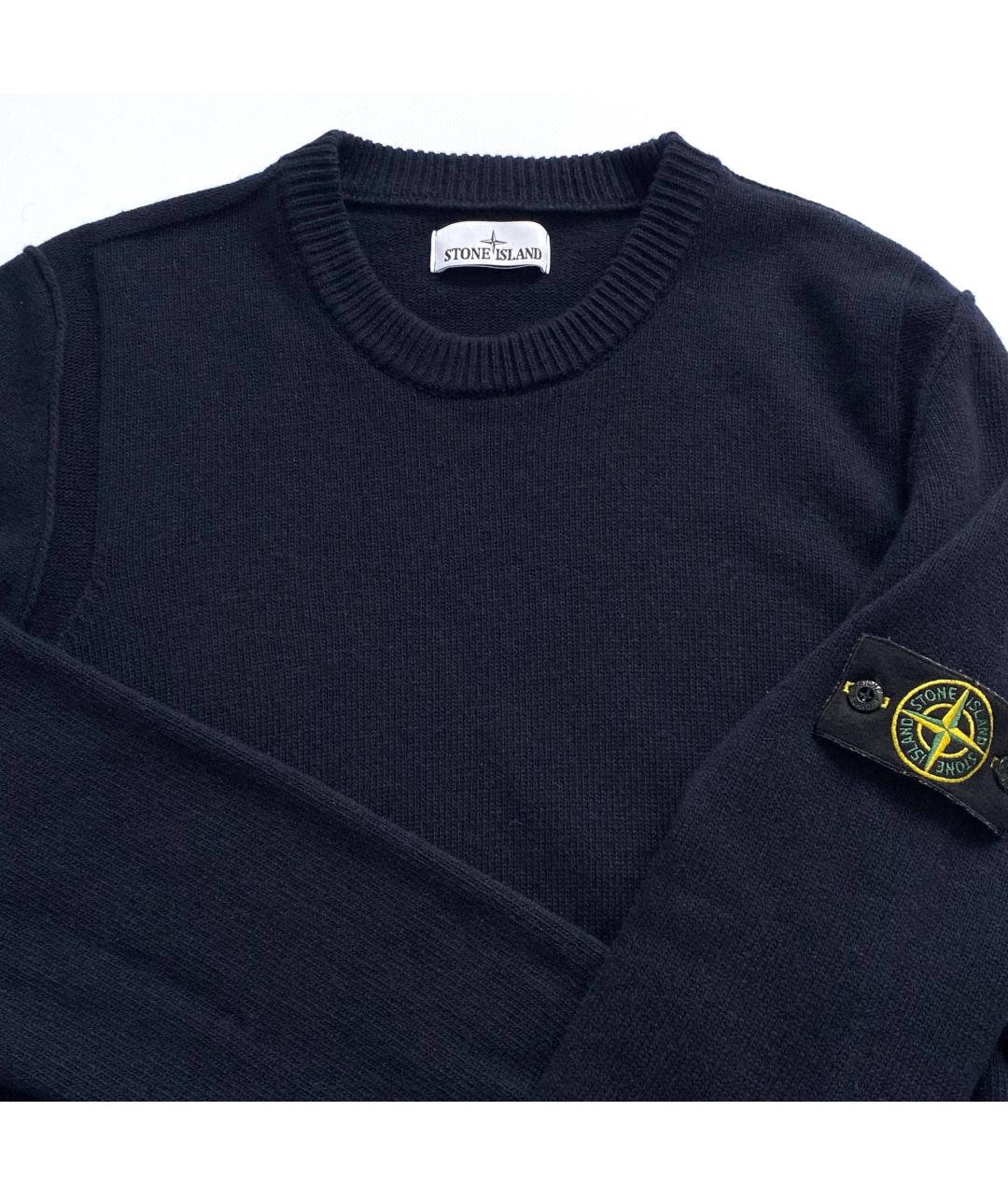 STONE ISLAND Синий шерстяной джемпер / свитер, фото 3