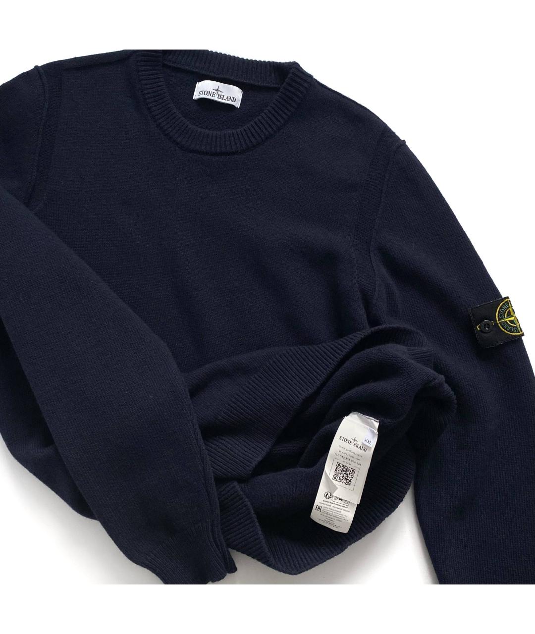 STONE ISLAND Синий шерстяной джемпер / свитер, фото 5