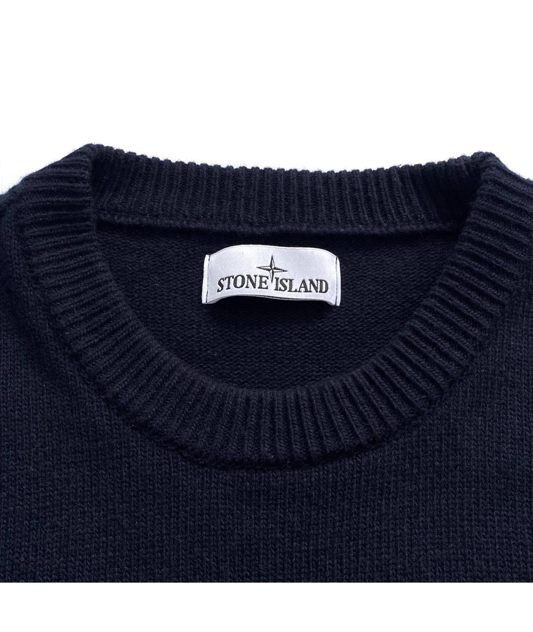 STONE ISLAND Синий шерстяной джемпер / свитер, фото 6