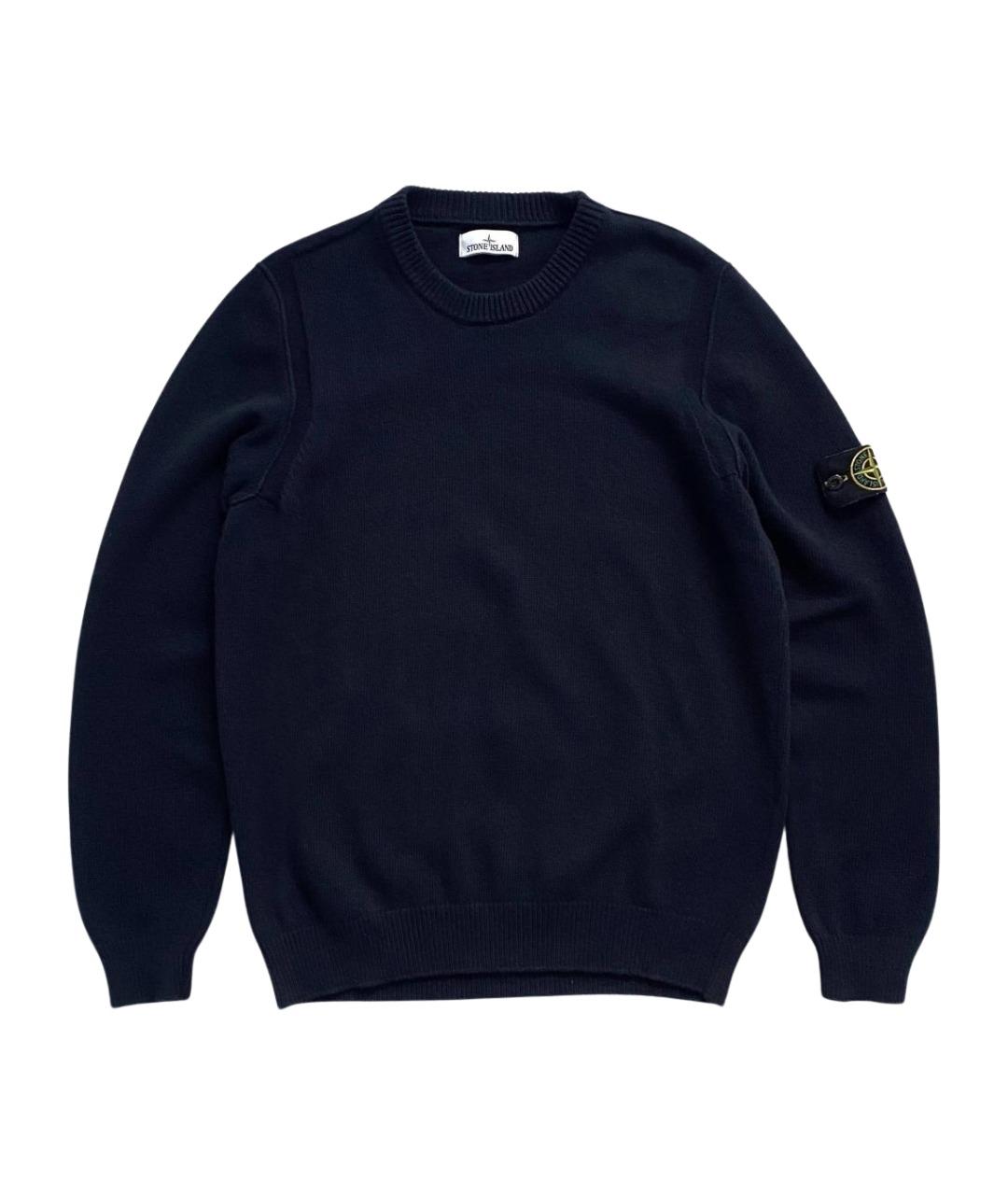 STONE ISLAND Синий шерстяной джемпер / свитер, фото 1