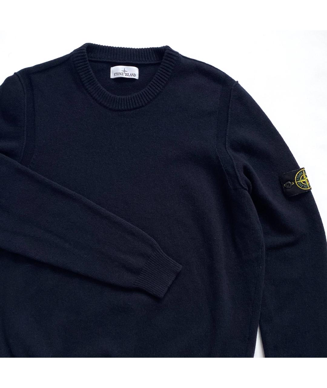STONE ISLAND Синий шерстяной джемпер / свитер, фото 2