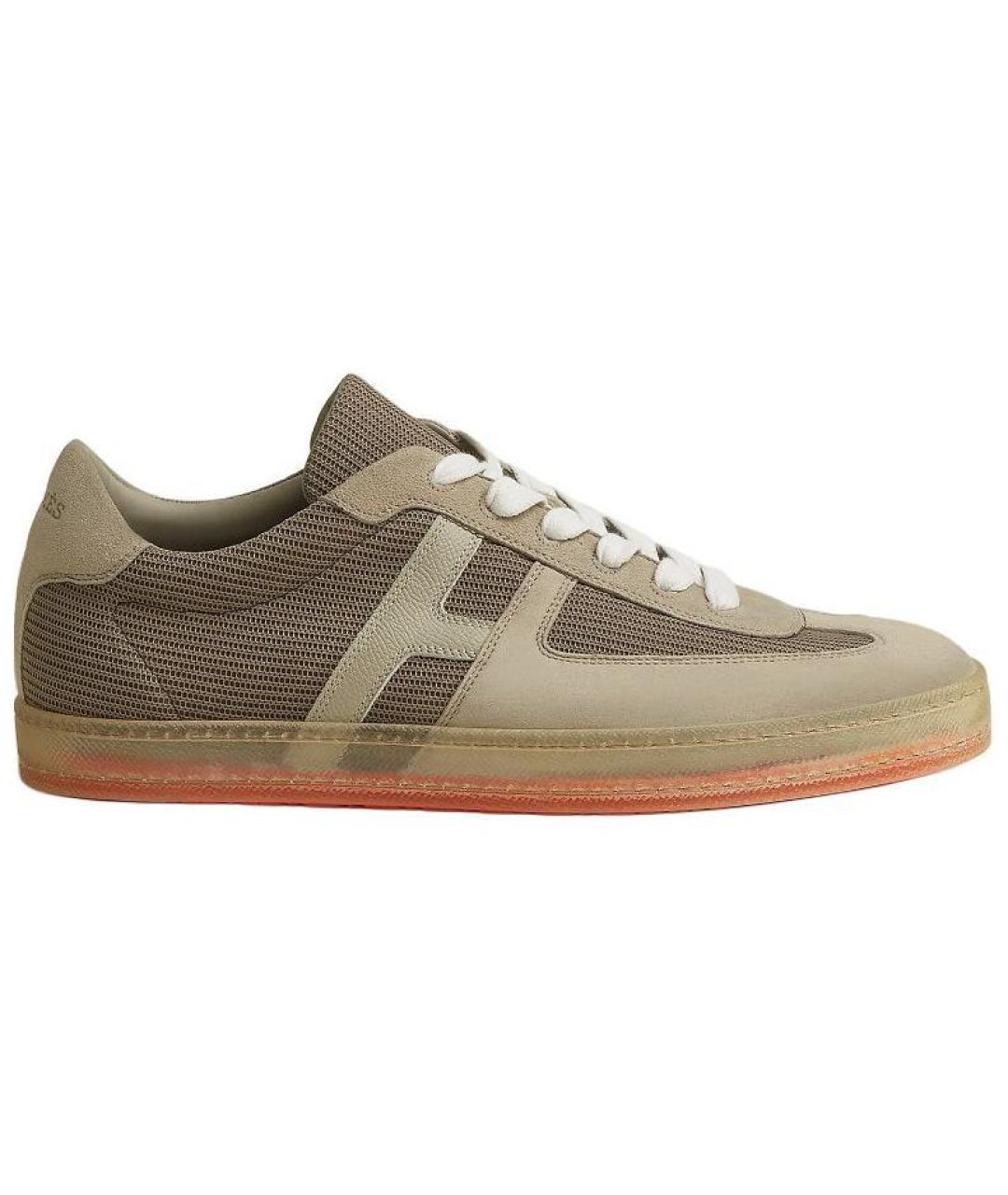 HERMES Серые низкие кроссовки / кеды, фото 1