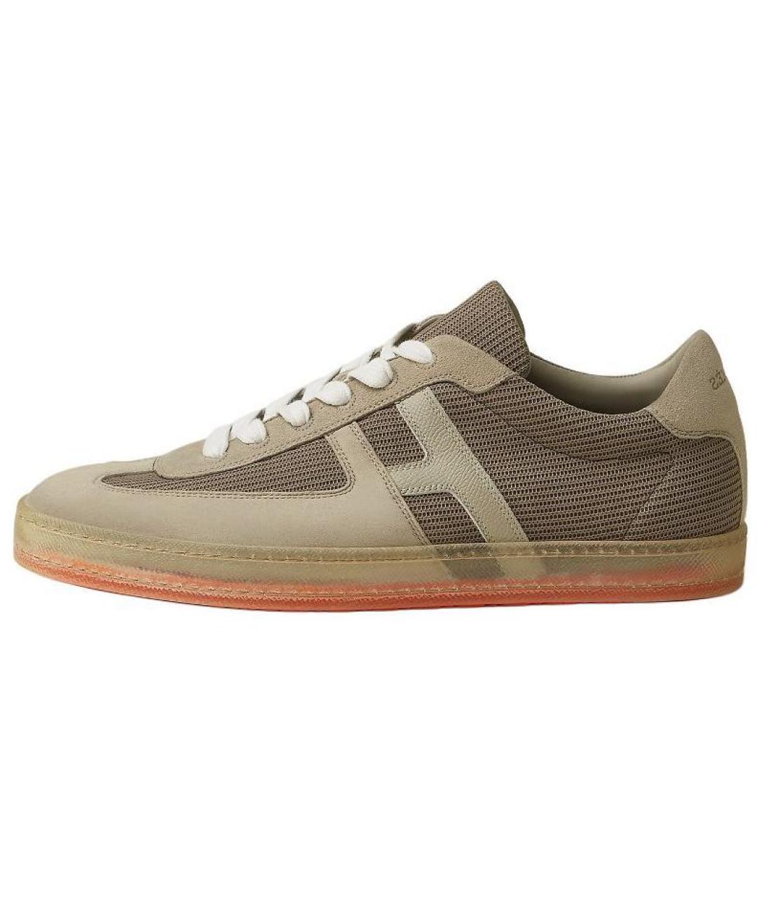 HERMES Серые низкие кроссовки / кеды, фото 2