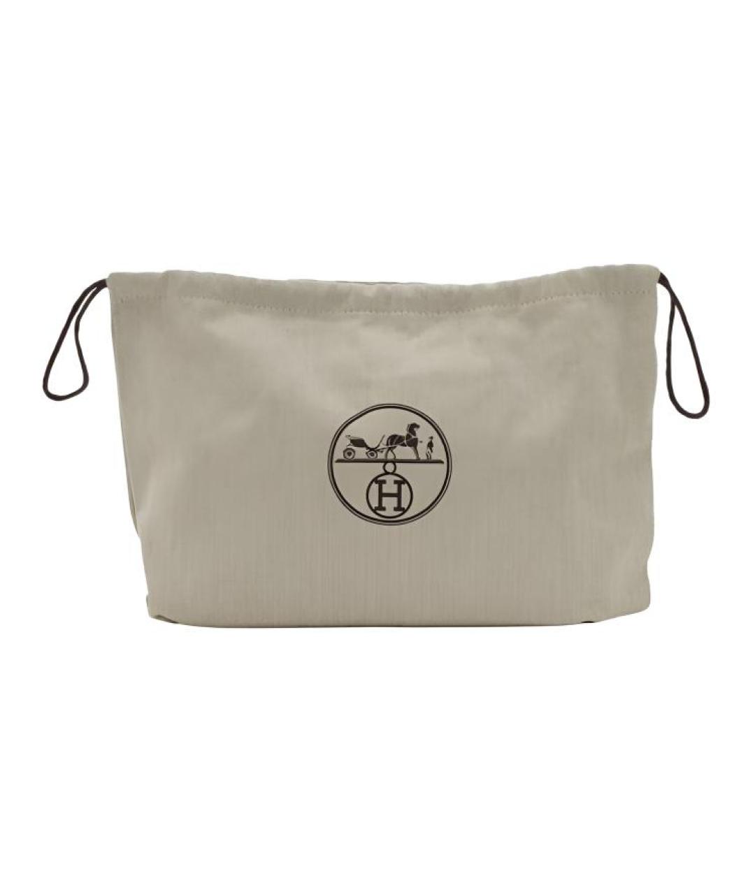 HERMES Черная кожаная сумка с короткими ручками, фото 5