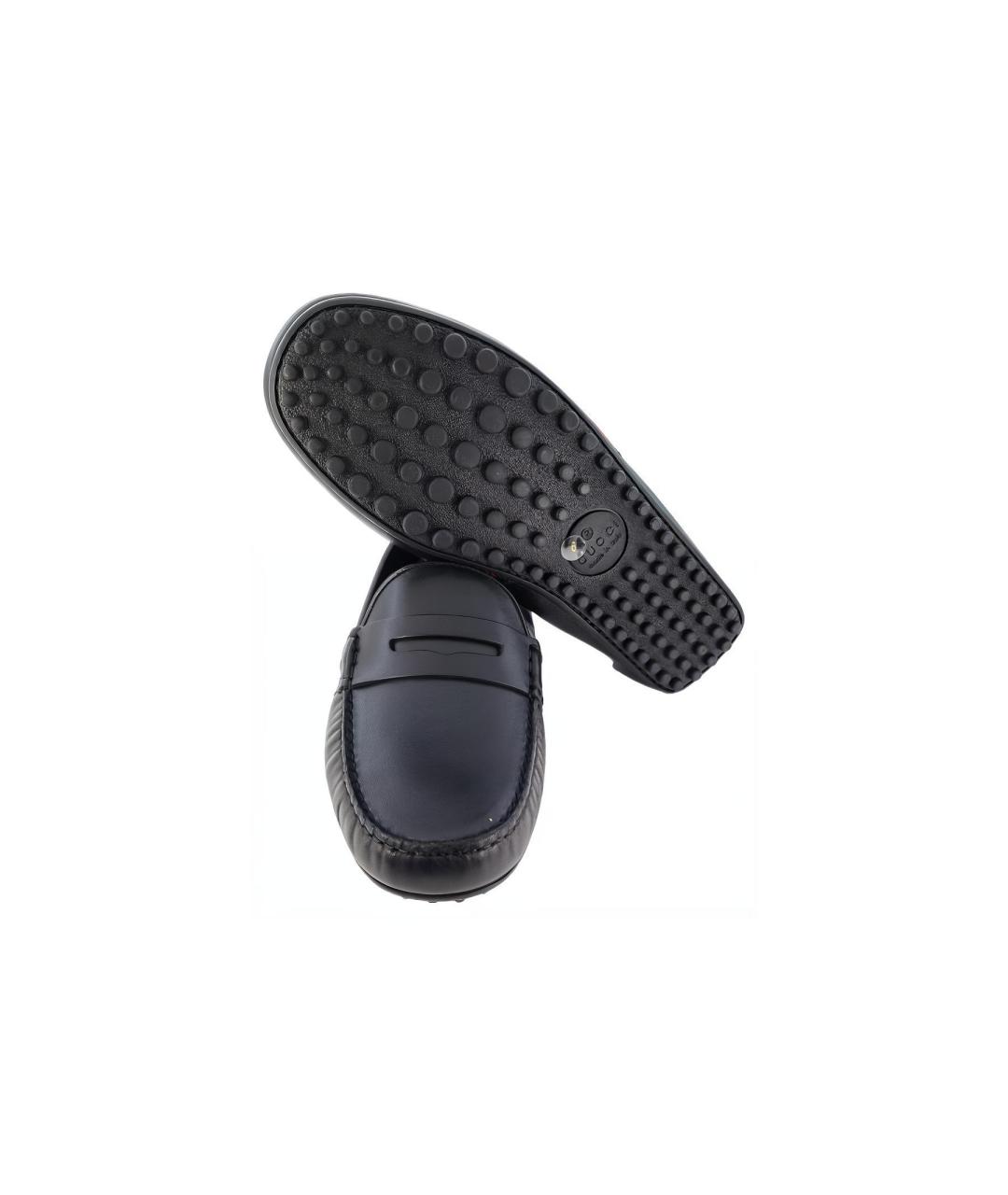 GUCCI Черные кожаные лоферы, фото 5