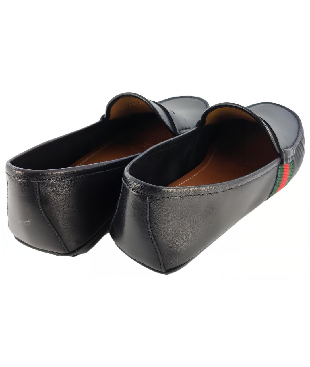 GUCCI Черные кожаные лоферы, фото 4