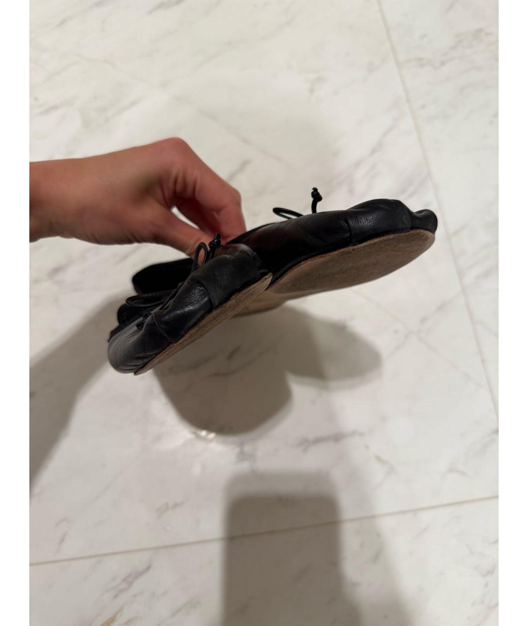 MIU MIU Черные кожаные балетки, фото 4