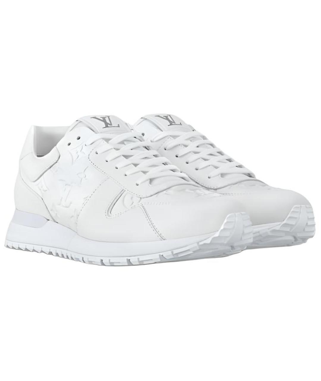 LOUIS VUITTON Белые кожаные низкие кроссовки / кеды, фото 3