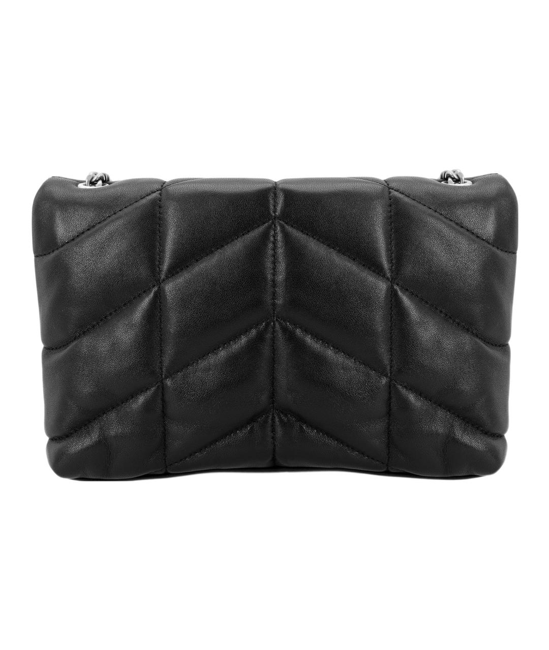 SAINT LAURENT Черная кожаная сумка через плечо, фото 3