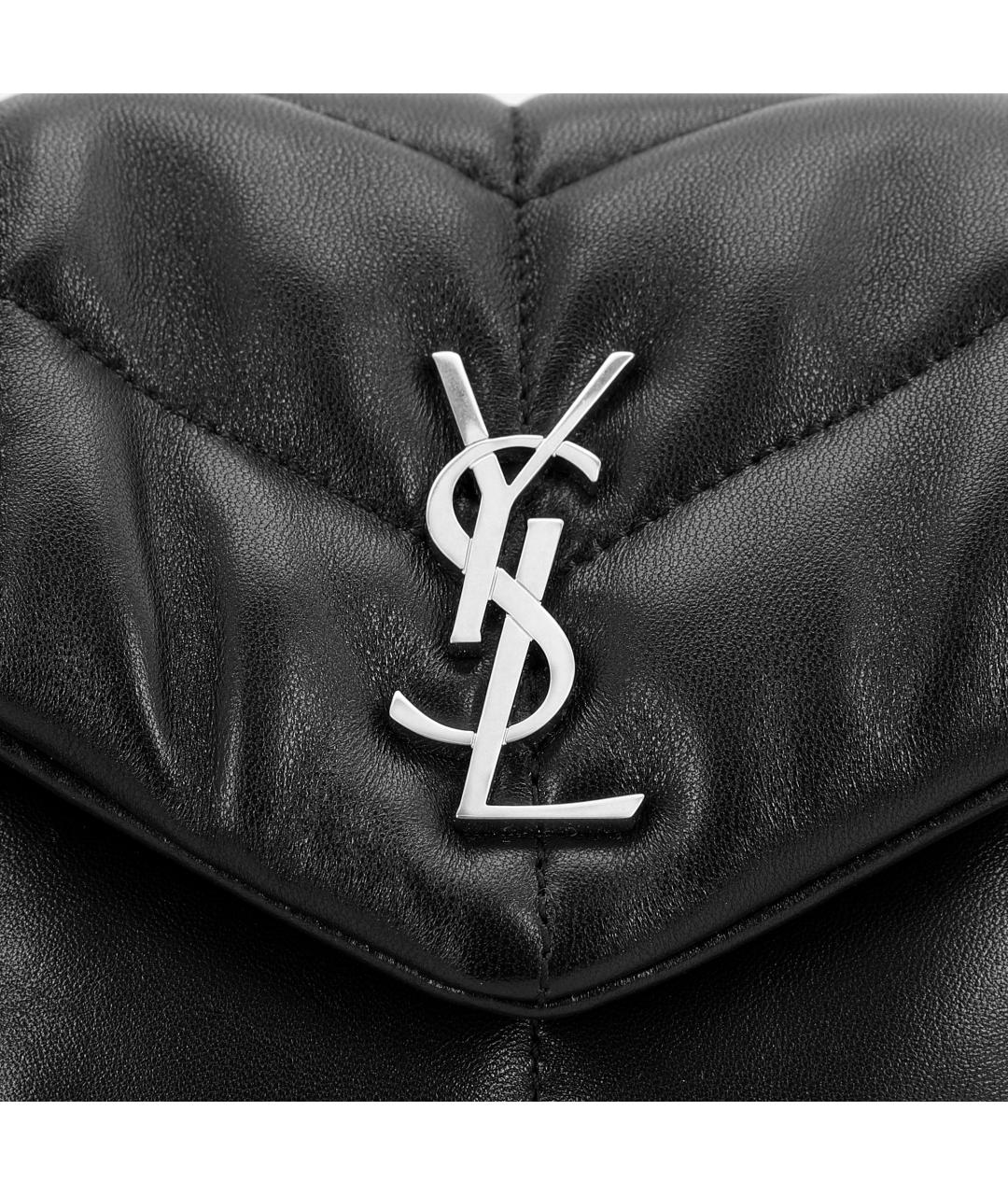 SAINT LAURENT Черная кожаная сумка через плечо, фото 5