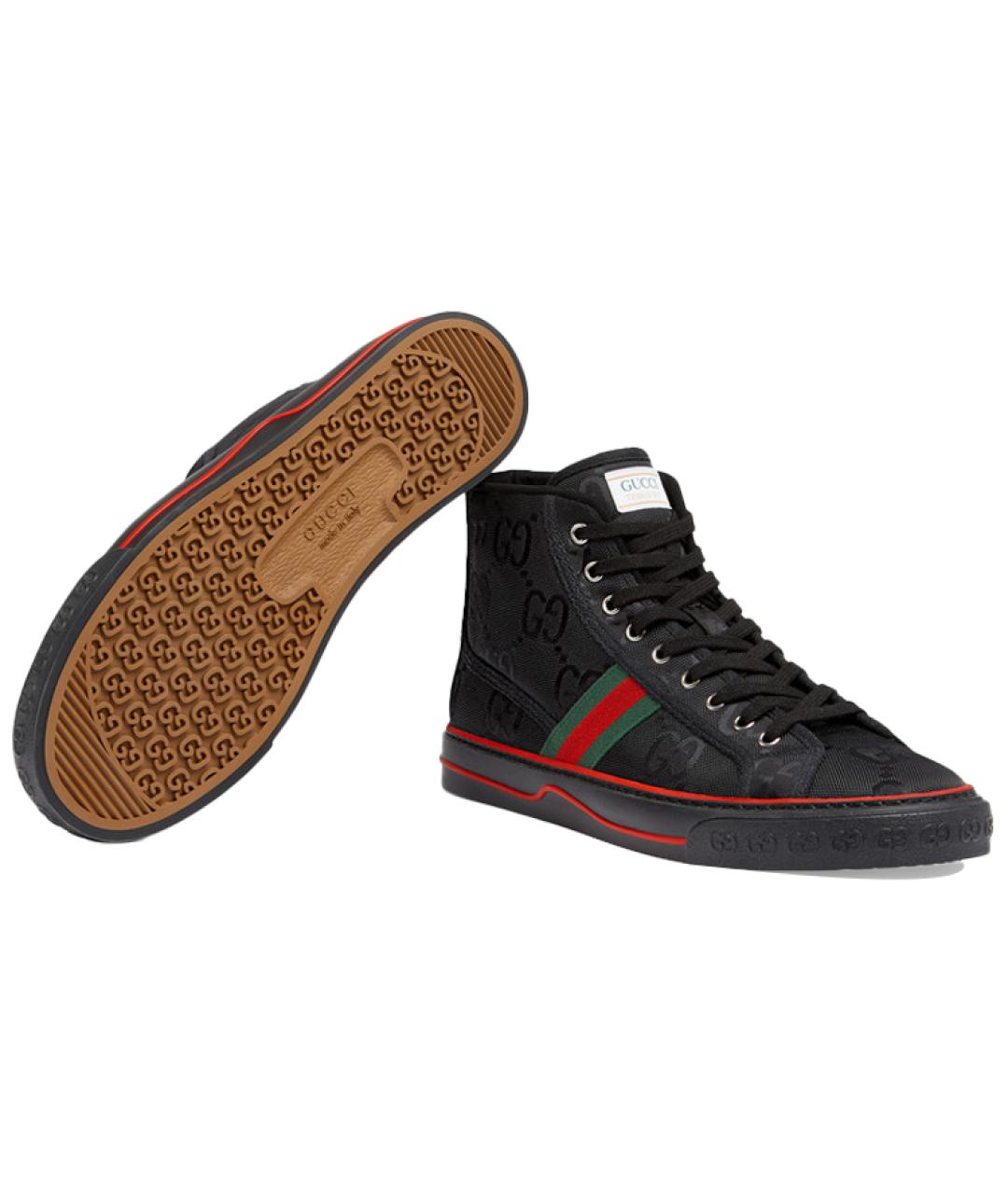 GUCCI Черные низкие кроссовки / кеды, фото 6